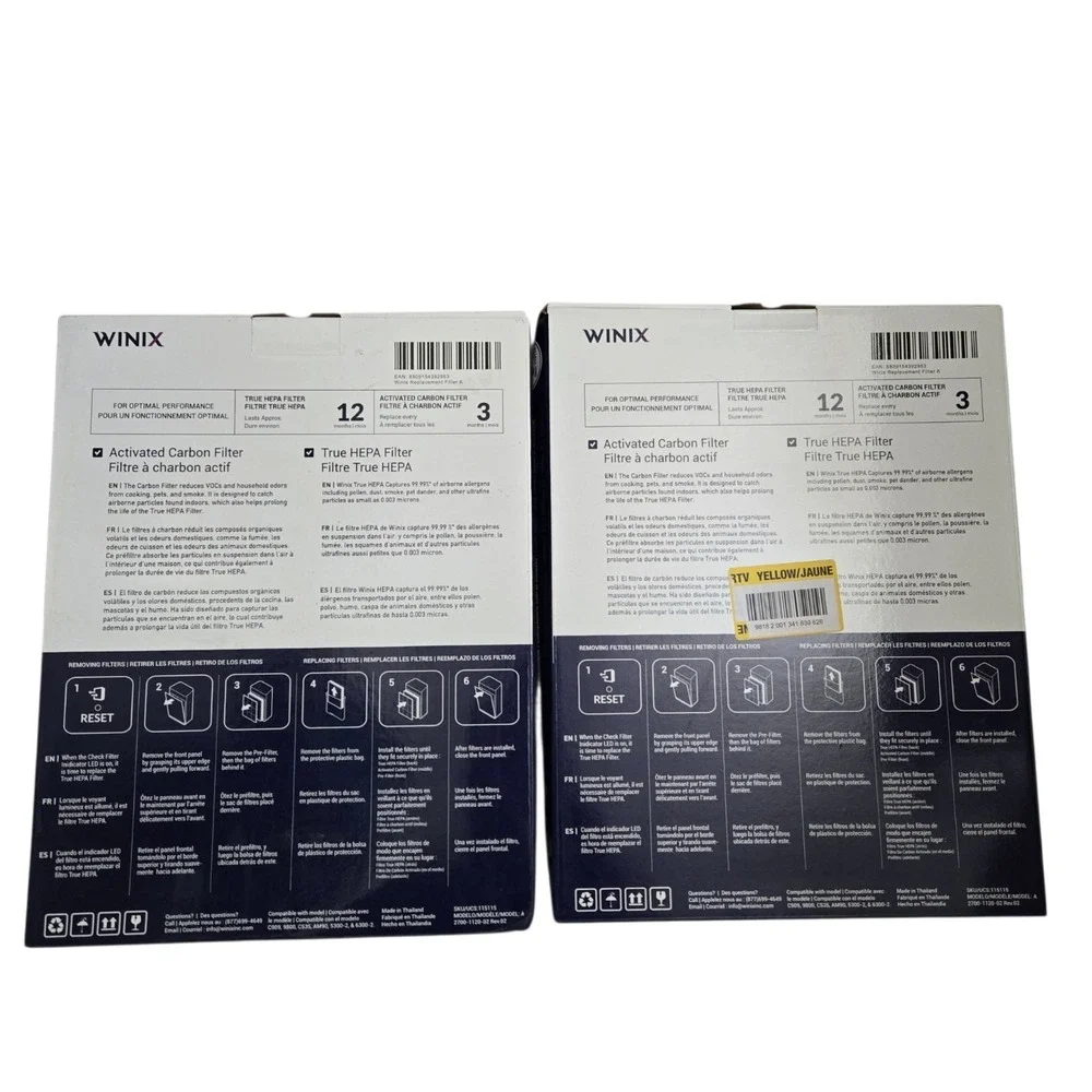 Winix Replacement Set Filter A 115115 (4 Carbon Filters + 1 True Hepa) NIB (2)